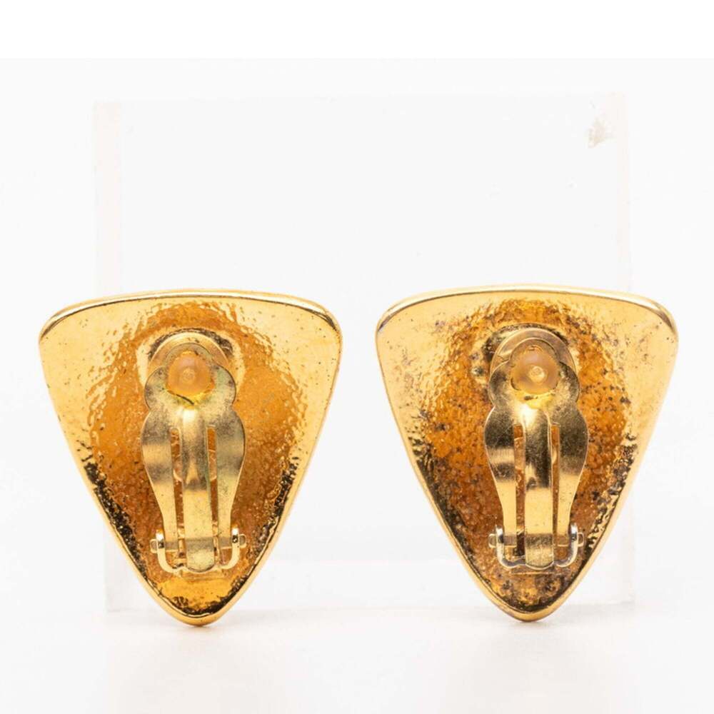 CHANEL Gold Logo Earrings - Picture 2 of 3